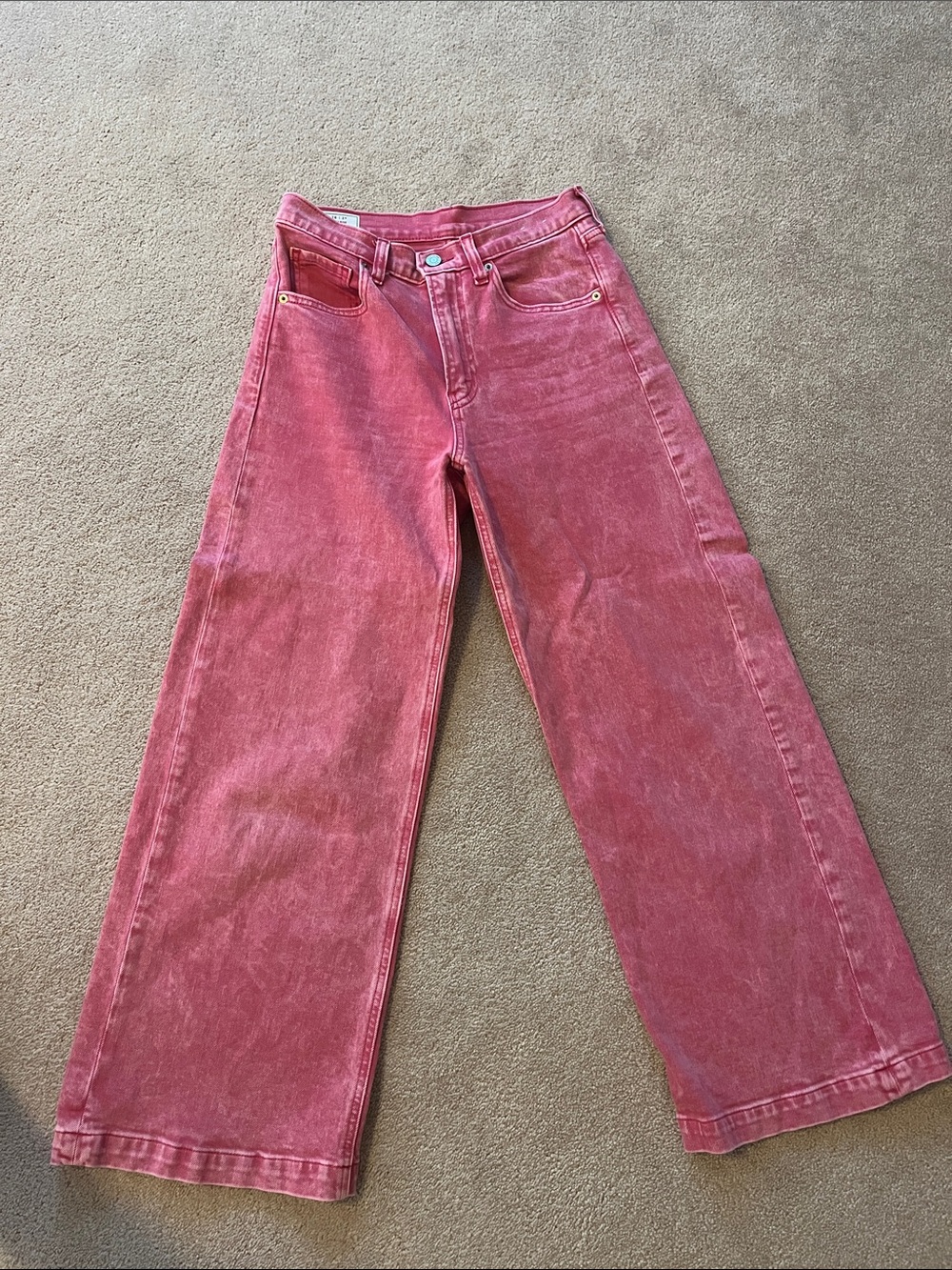 GAP Washed Rose Wide-Leg Jeans